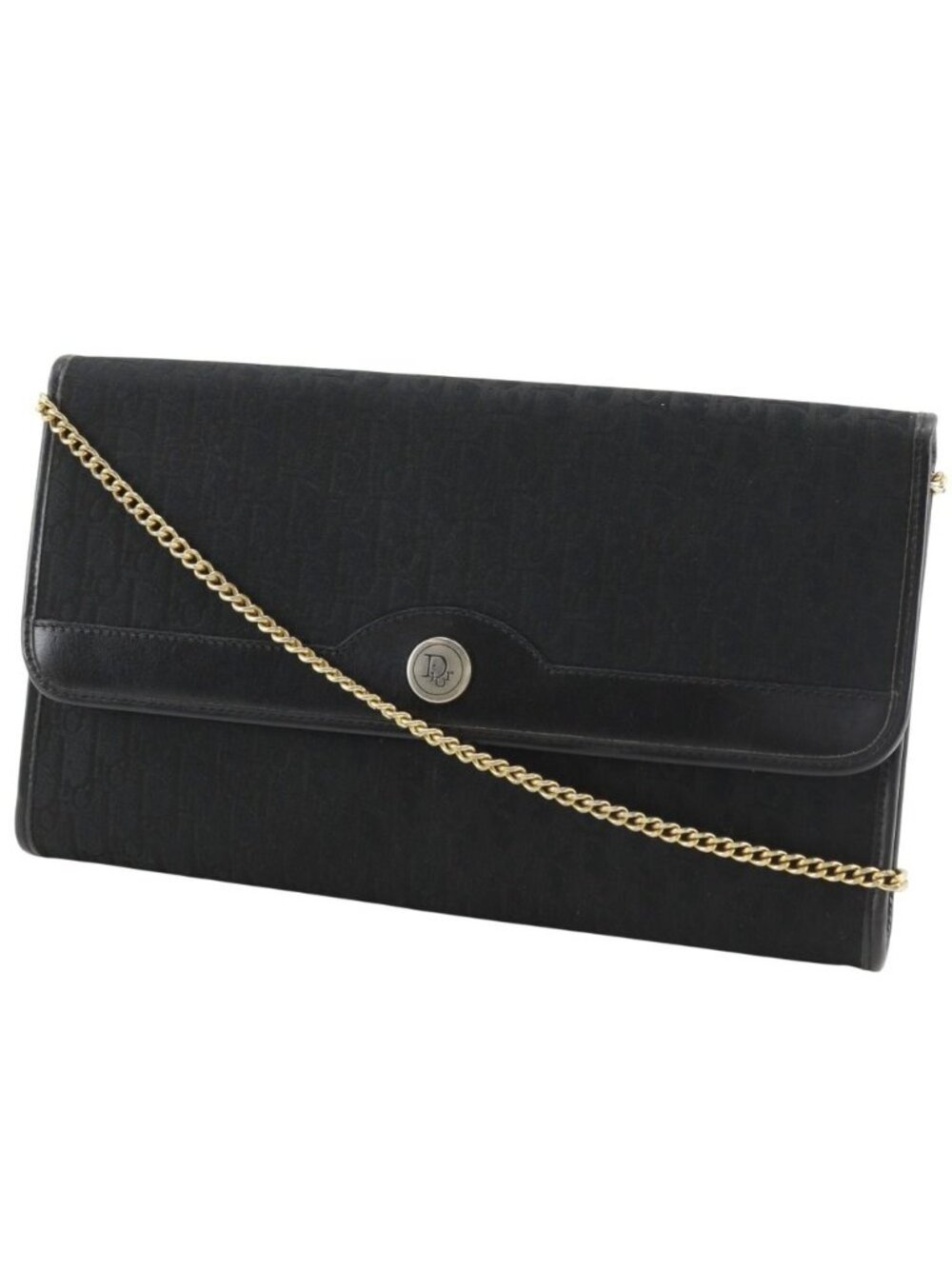 Dior Chain Shoulder Vintage Canvas Black Bag - Picture 2 of 10